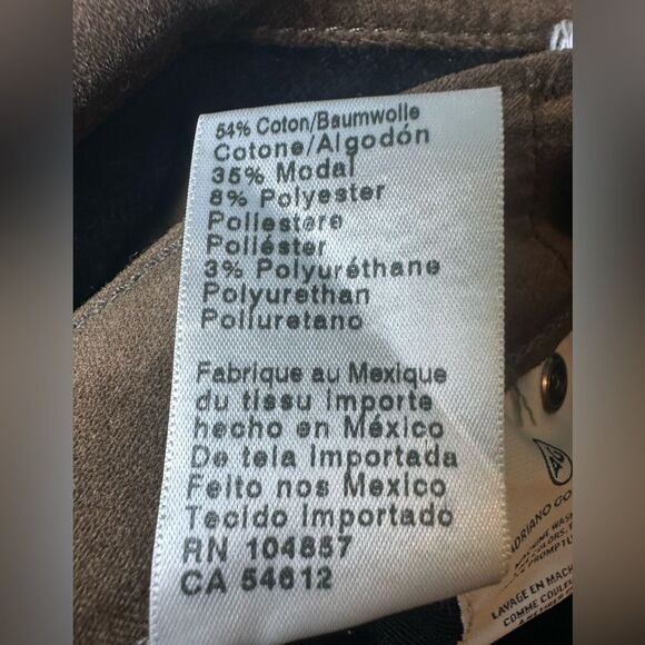 Adriano Goldschmied Mari Tuxedo Stripe Straight Brown Black Pants Women's 25 NWT - Picture 9 of 12